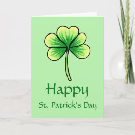 Happy St Patrick's Day Green Kleeblatt Gruß Karte