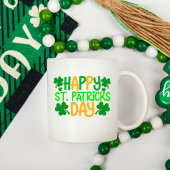Happy St. Patrick's Day Green Kleeblatt Kaffeetasse