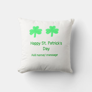 Happy St. Patrick's day green Kleeblatt leaf add Kissen
