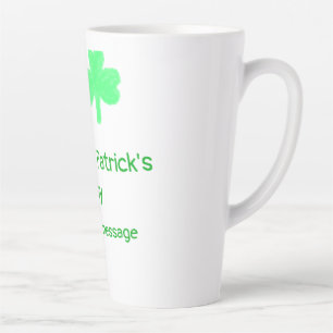 Happy St. Patrick's day green Kleeblatt leaf add Milchtasse