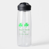 Happy St. Patrick's day green Kleeblatt leaf add Trinkflasche (Vorne)