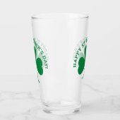 Happy St. Patrick's Day Green Kleeblatt Leaf Glas (Links)