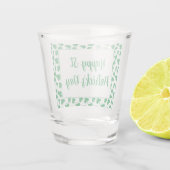 Happy St. Patricks Day Green Kleeblatt Muster Schnapsglas (Rückseite)