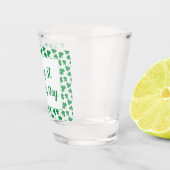 Happy St. Patricks Day Green Kleeblatt Muster Schnapsglas (Rechts)