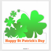 Happy St Patrick's Day Green Kleeblatt personalisi Aufkleber (Blatt)