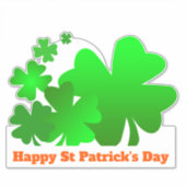 Happy St Patrick's Day Green Kleeblatt personalisi Aufkleber (Vorderseite)