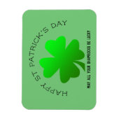 Happy St Patrick's Day Green Kleeblatt personalisi Magnet (Vertikal)