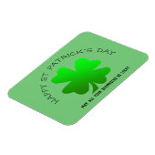 Happy St Patrick's Day Green Kleeblatt personalisi Magnet (Linke Seite)