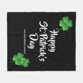 Happy St Patricks Day Green Kleeblatt Personalisie Fleecedecke (Vorderseite (Horizontal))