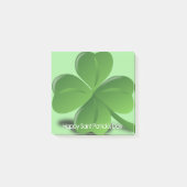 Happy St. Patricks Day Green Kleeblatt Post-it Klebezettel (Vorderseite)