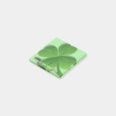 Happy St. Patricks Day Green Kleeblatt Post-it Klebezettel (angewinkelt)