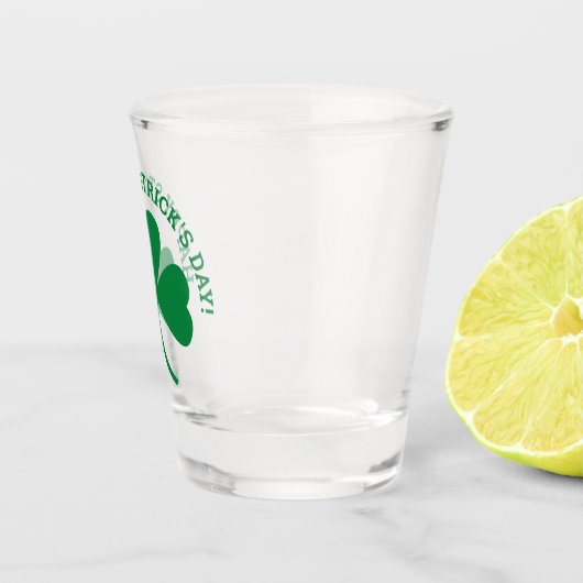 Happy St. Patrick's Day Green Kleeblatt Schnapsglas (Rechts)