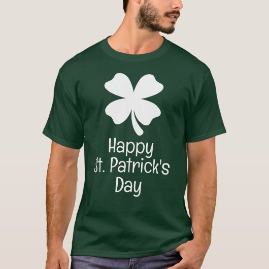 Happy St. Patrick's Day Green Kleeblatts Familie T-Shirt (Vorderseite)