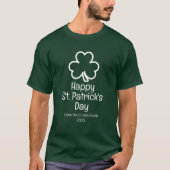 Happy St. Patrick's Day Green Kleeblatts Familie T-Shirt (Vorderseite)