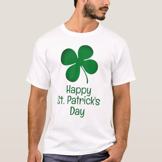 Happy St. Patrick's Day Green Kleeblatts Familie T-Shirt (Vorderseite)