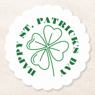 Happy St. Patrick's Day Green Kleeblatts Familie Untersetzer