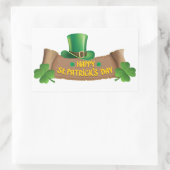Happy St Patricks Day Green Kleeblatts | Urlaub Rechteckiger Aufkleber (Tasche)