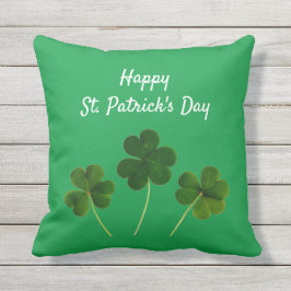Happy St Patrick's Day Green Lucky Kleeblatts Kissen