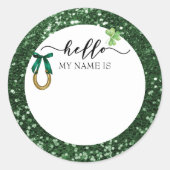 Happy St. Patrick's Day Green Party Clover Runder Aufkleber (Vorderseite)