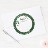 Happy St. Patrick's Day Green Party Clover Runder Aufkleber (Umschlag)