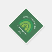 Happy St Patricks Day Green Rainbow Irish Kleeblat Serviette (Ecke)