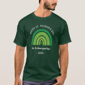 Happy St Patricks Day Green Rainbow Irish Kleeblat T-Shirt (Vorderseite)