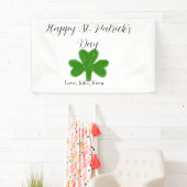 Happy St. Patrick's day green shamrock name Banner (Insitu)