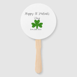 Happy St. Patrick's day green shamrock name Fächer