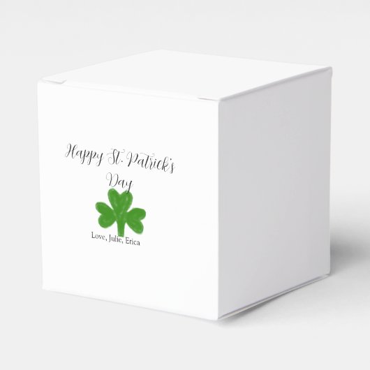 Happy St. Patrick's day green shamrock name Geschenkschachtel (Vorderseite)