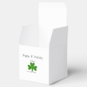 Happy St. Patrick's day green shamrock name Geschenkschachtel (Geöffnet)