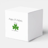 Happy St. Patrick's day green shamrock name Geschenkschachtel (Rückseite)