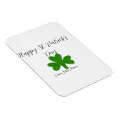 Happy St. Patrick's day green shamrock name Magnet (Rechte Seite)