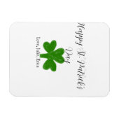 Happy St. Patrick's day green shamrock name Magnet (Horizontal)