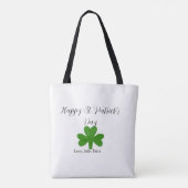 Happy St. Patrick's day green shamrock name Tasche (Rückseite)