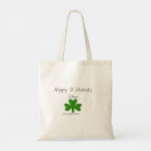 Happy St. Patrick's day green shamrock name Tragetasche (Rückseite)