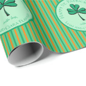 Happy St Patrick's Day Green und Orange Kids Geschenkpapier (Rolleneckpunkt)
