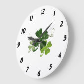 Happy St. Patrick's Day Große Wanduhr (Winkel)