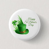 Happy St. Patrick's Day Gruß Button (Vorderseite)