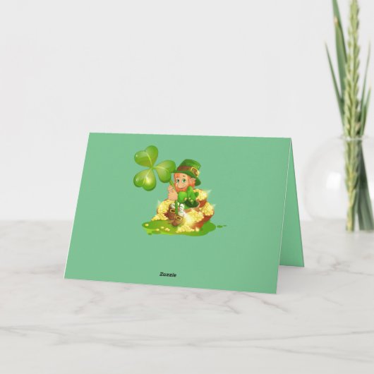 Happy St. Patrick's Day Gruß Karte (Rückseite)