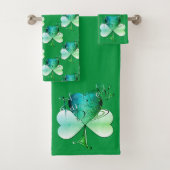 "Happy St. Patrick's Day" Handschrift Badhandtuch Set (Insitu)