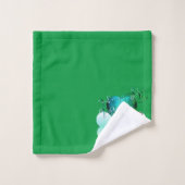 "Happy St. Patrick's Day" Handschrift Badhandtuch Set (Waschlappen)