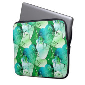 "Happy St. Patrick's Day" Handschrift mit Kleeblät Laptopschutzhülle (Vorderseite Links)