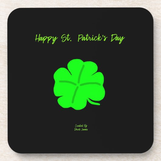 Happy St. Patrick's Day Hard Plastic Untersetzer (Vorderseite)