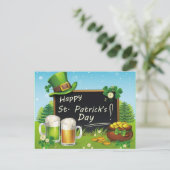 Happy St. Patrick's Day hat Postkarte (Stehend Vorderseite)