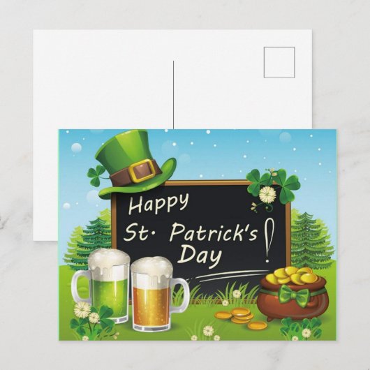 Happy St. Patrick's Day hat Postkarte (Vorne/Hinten)