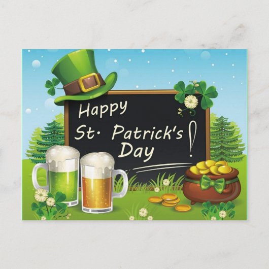 Happy St. Patrick's Day hat Postkarte (Vorderseite)