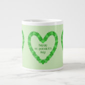 Happy St. Patricks Day Heart Jumbo-Tasse (Vorderseite)