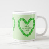 Happy St. Patricks Day Heart Jumbo-Tasse (Rechts)