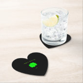 Happy St. Patrick's Day Heart Paper Untersetzer (Vor Ort)