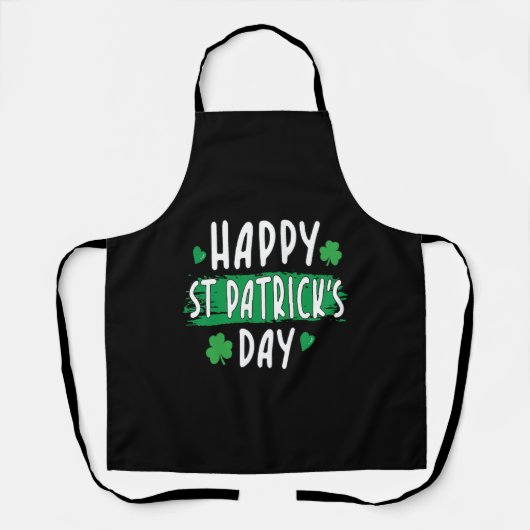 Happy St Patrick's Day Heart Patricks Day Paddy Schürze (Vorderseite)